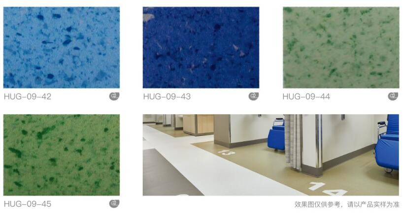 25m Per Roll Wear Resistant Homogeneous Vinyl Flooring