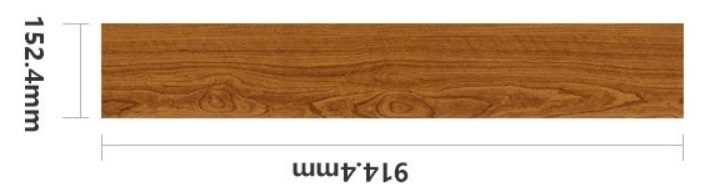 PVC Wooden Flooring 6''X36''/8''X48'' 0.07mm/0.1mm Wear Layer For Commercial Project