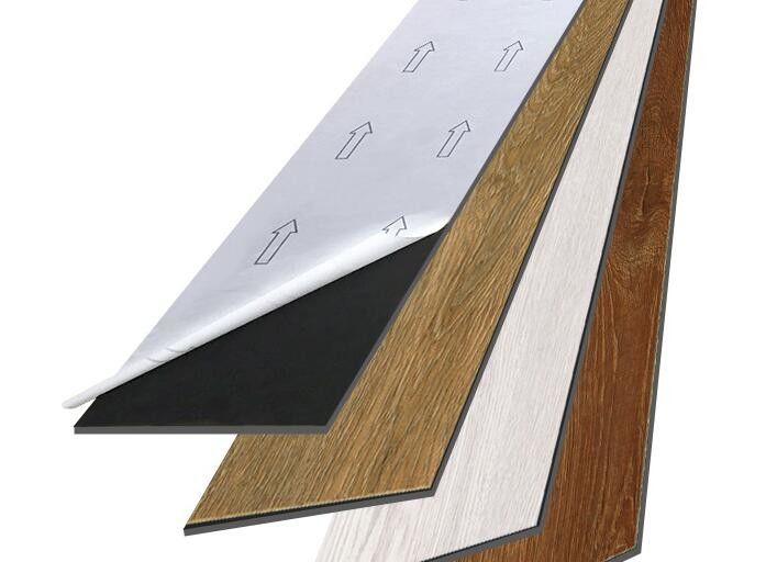 Commercial Peel-Off Self Adhesive Vinyl Plank Floor 6''×36''  1.8mm